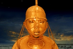 Maasai Princess bronze gold plated